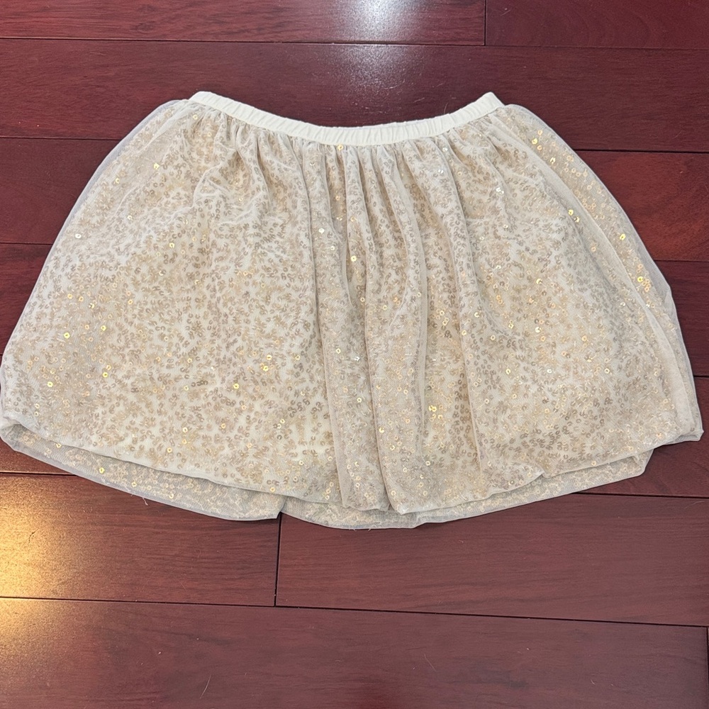 Cat & Jack Cream Sequin Skirt
